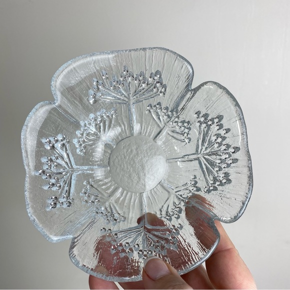 Dansk Floriform Glass Cow Parsley Salad Bowl Set, Mantasala Finland - Picture 8 of 12